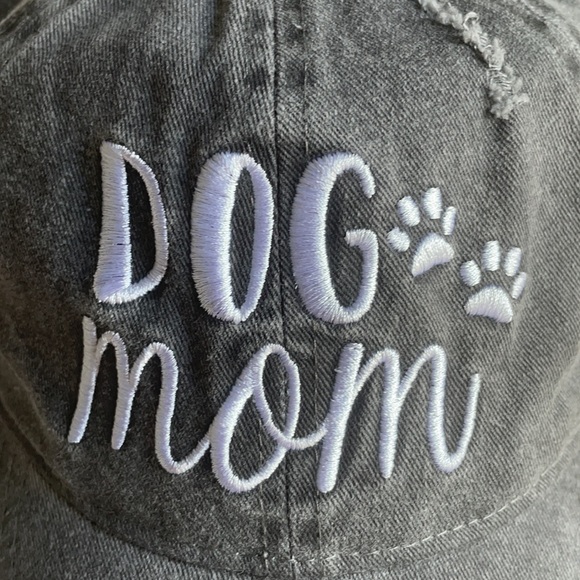 Dog Mom Baseball Hat - Washed Black Adjustable OS - Picture 3 of 8
